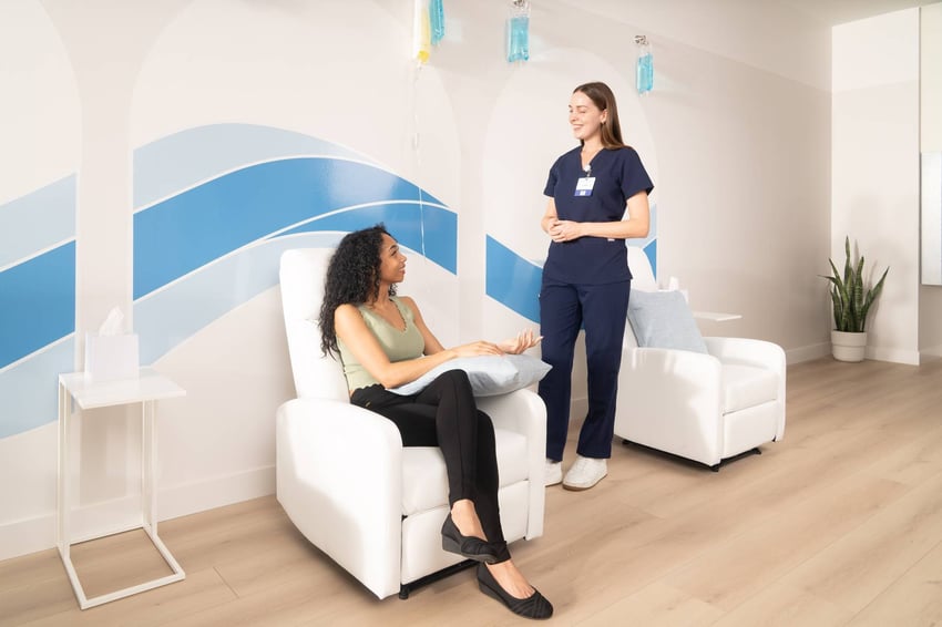NAD+ IV Therapy Photo In Hydration room clinic