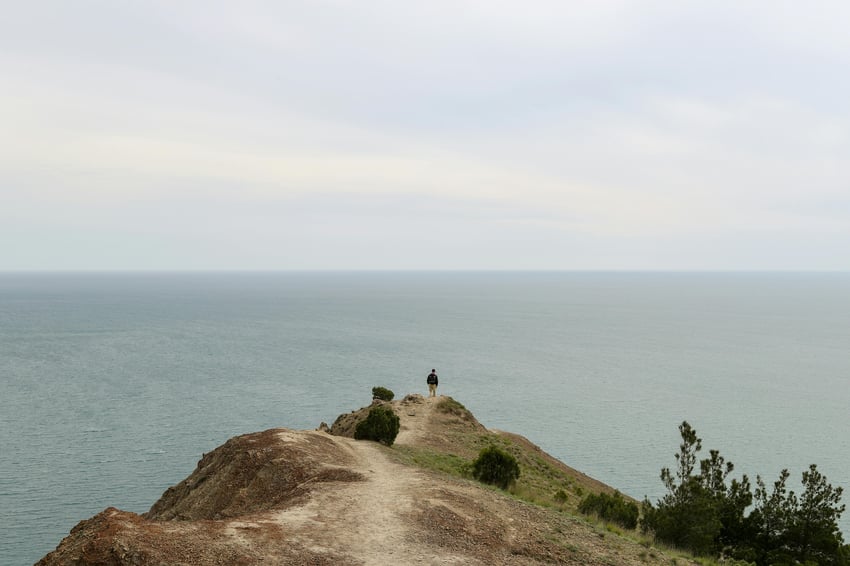 Chelation Therapy Picture, walking on mountain beach