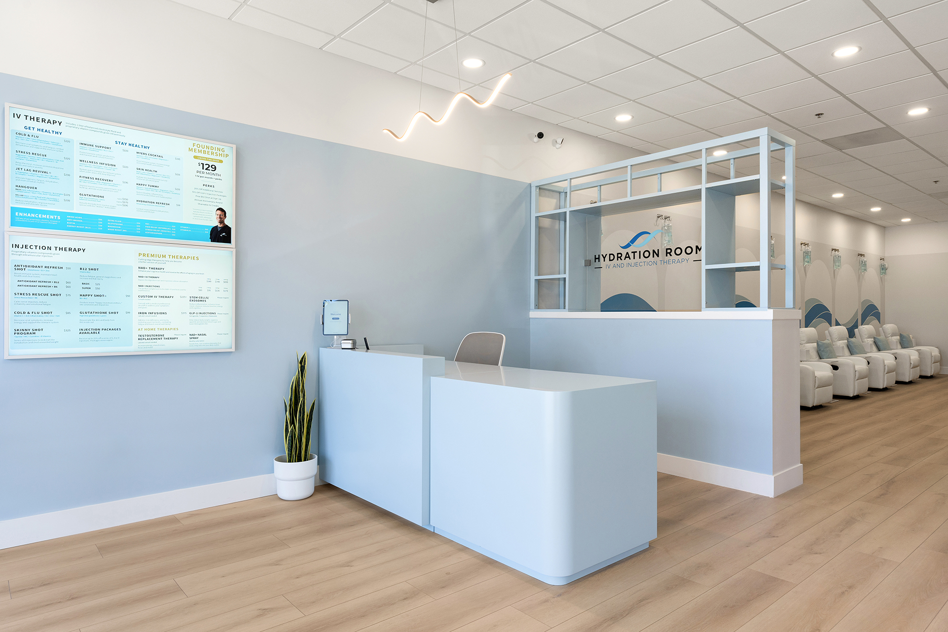 Interior of Hydration Room Eastvale
