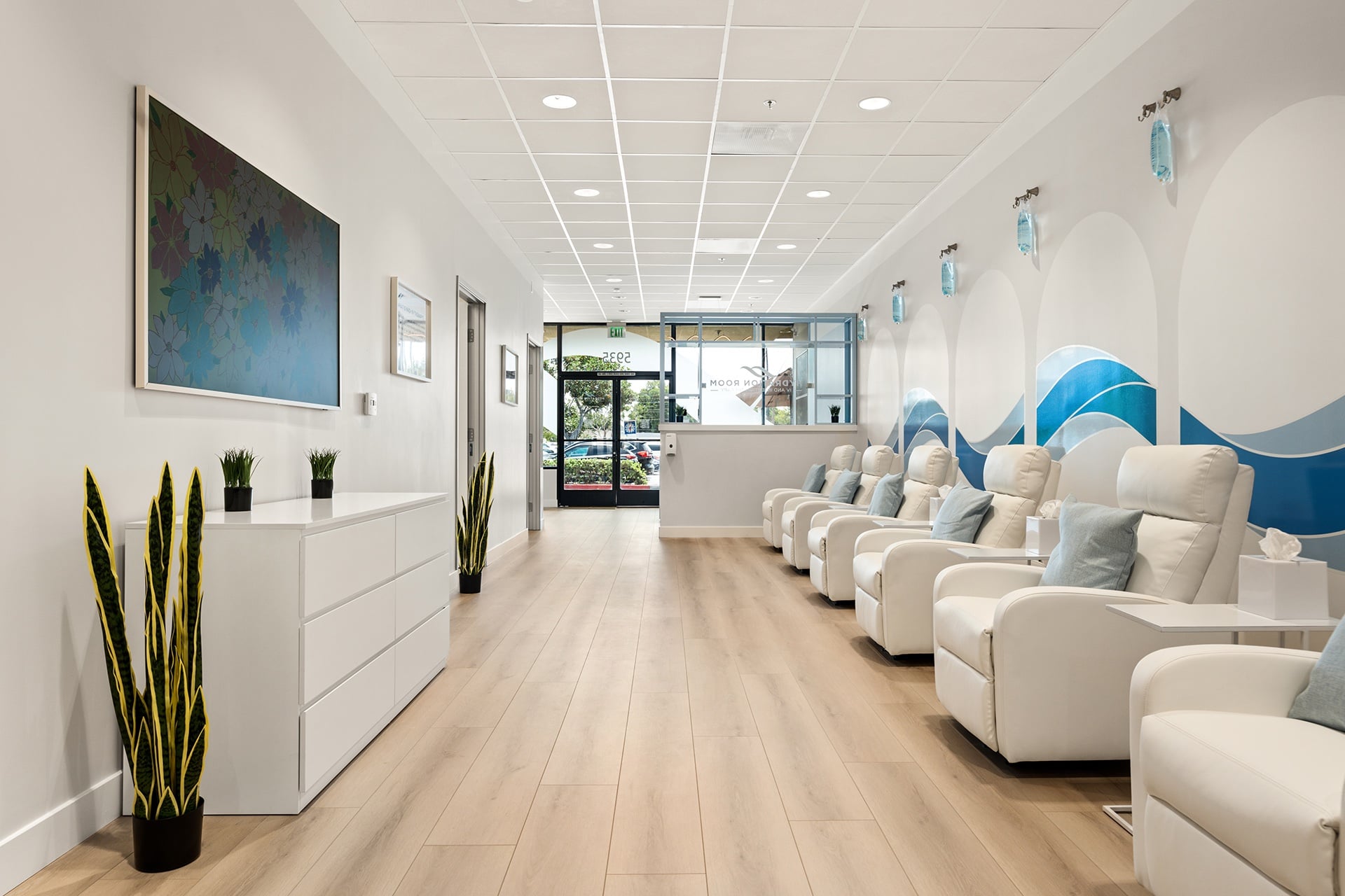 Interior of Hydration Room Long Beach Spring Street
