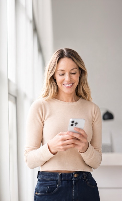 Patient booking a Hydration Room consultation on her phone
