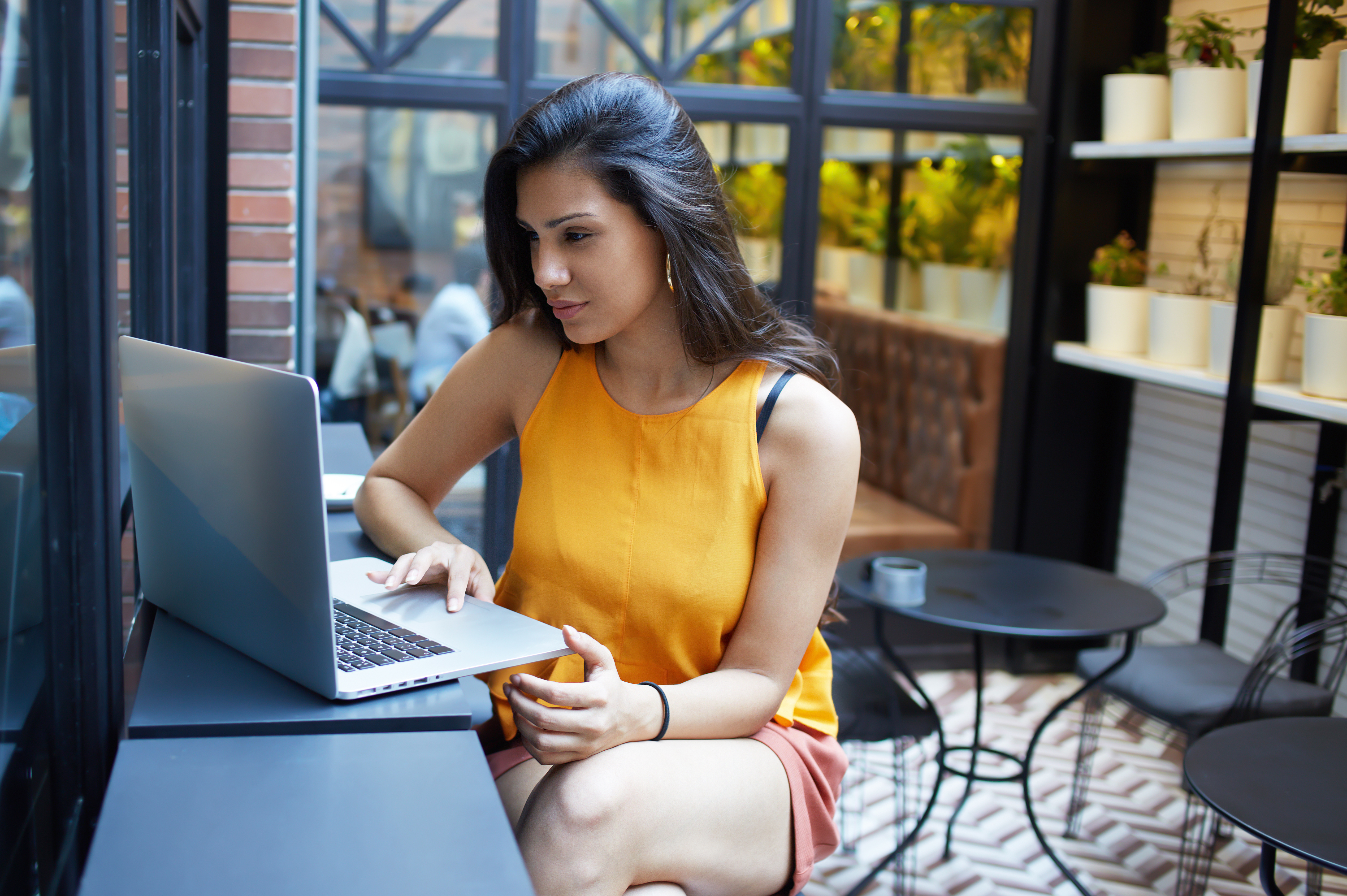 Founder working at desk
